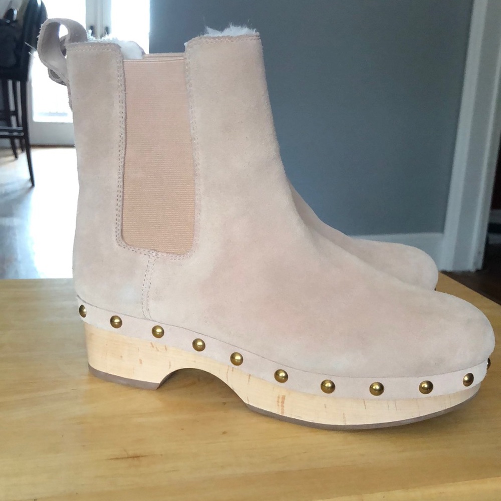 J. Crew Suede Platform Clogs 7.5